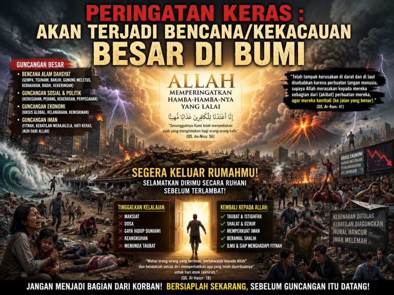 Peringatan Keras : Akan Terjadi Bencana/kekacauan Besar di Bumi
